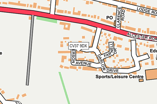 CV37 9DX map - OS OpenMap – Local (Ordnance Survey)