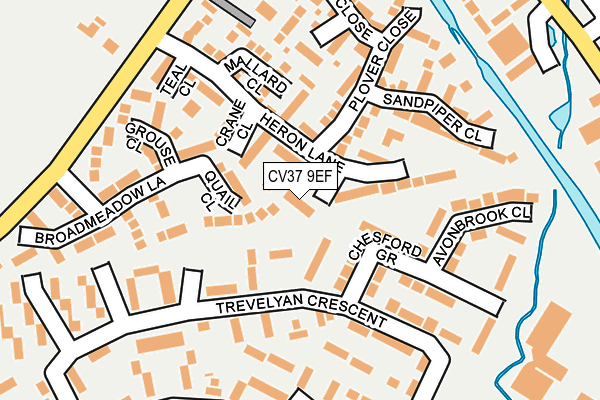 CV37 9EF map - OS OpenMap – Local (Ordnance Survey)