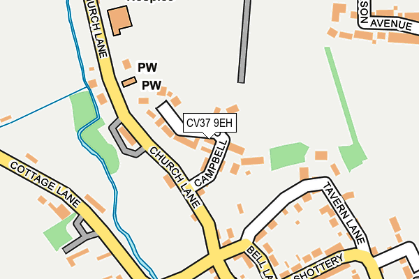 CV37 9EH map - OS OpenMap – Local (Ordnance Survey)