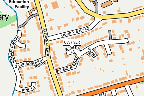 CV37 9ER map - OS OpenMap – Local (Ordnance Survey)