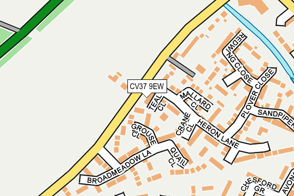 CV37 9EW map - OS OpenMap – Local (Ordnance Survey)