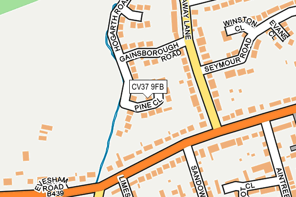 CV37 9FB map - OS OpenMap – Local (Ordnance Survey)