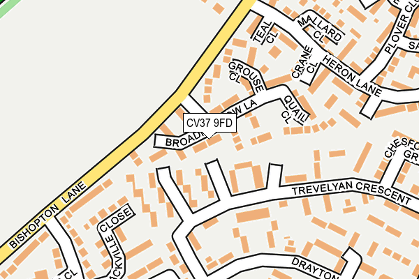 CV37 9FD map - OS OpenMap – Local (Ordnance Survey)