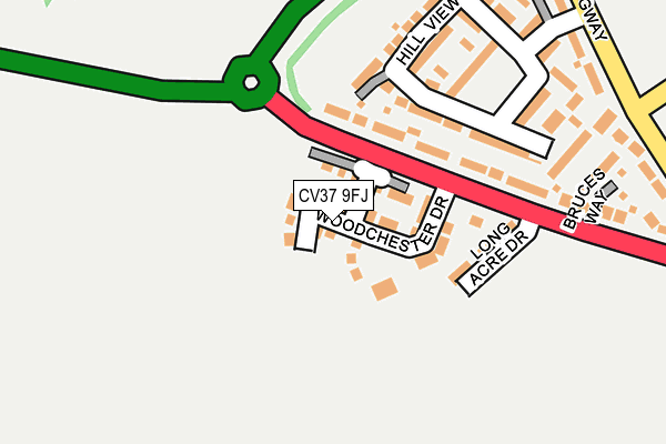 CV37 9FJ map - OS OpenMap – Local (Ordnance Survey)