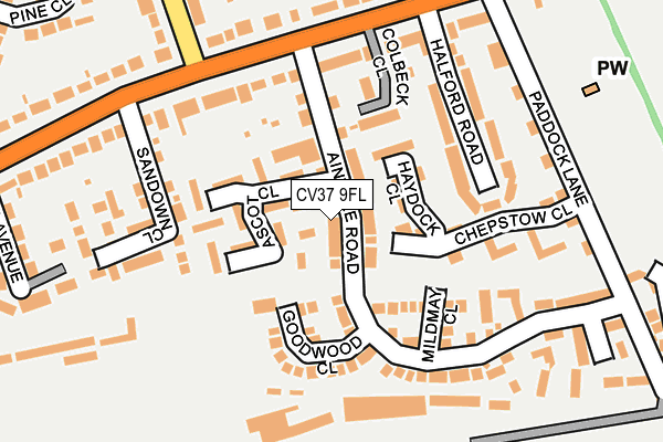 CV37 9FL map - OS OpenMap – Local (Ordnance Survey)