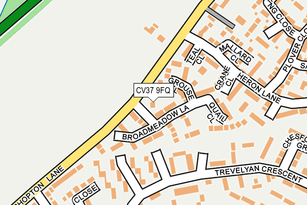 CV37 9FQ map - OS OpenMap – Local (Ordnance Survey)