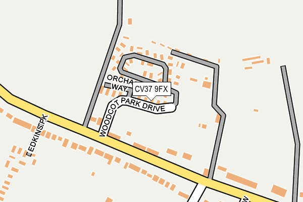 CV37 9FX map - OS OpenMap – Local (Ordnance Survey)