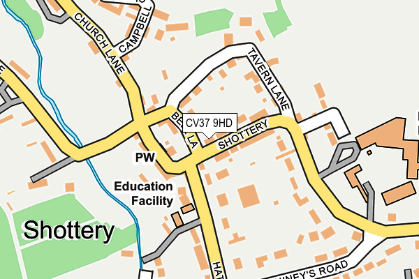 CV37 9HD map - OS OpenMap – Local (Ordnance Survey)