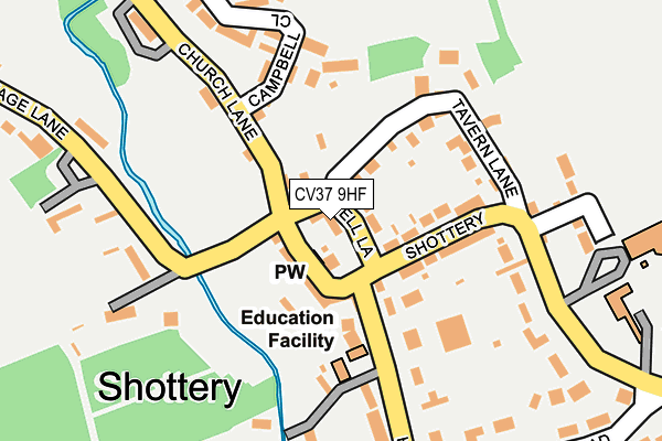 CV37 9HF map - OS OpenMap – Local (Ordnance Survey)