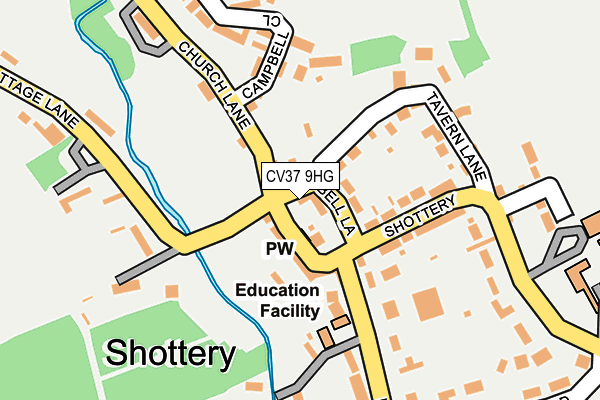 CV37 9HG map - OS OpenMap – Local (Ordnance Survey)