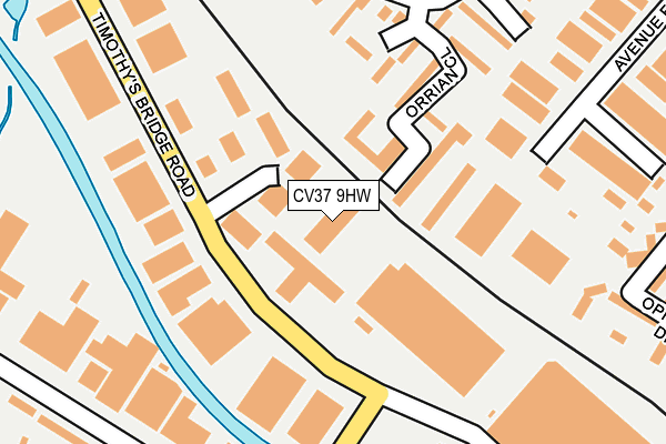 CV37 9HW map - OS OpenMap – Local (Ordnance Survey)