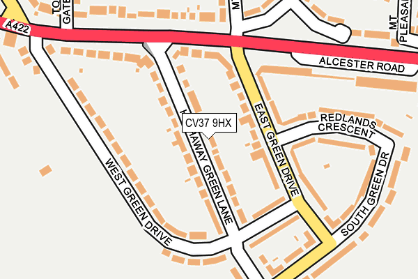 CV37 9HX map - OS OpenMap – Local (Ordnance Survey)