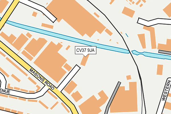 CV37 9JA map - OS OpenMap – Local (Ordnance Survey)