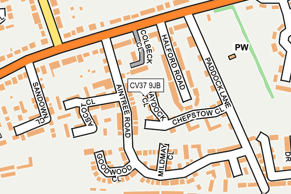 CV37 9JB map - OS OpenMap – Local (Ordnance Survey)