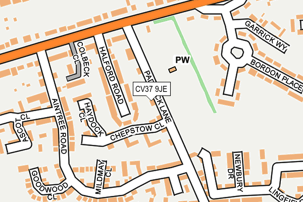 CV37 9JE map - OS OpenMap – Local (Ordnance Survey)