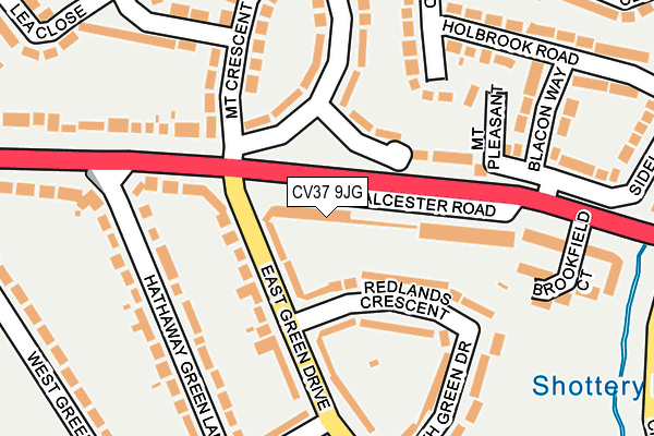CV37 9JG map - OS OpenMap – Local (Ordnance Survey)