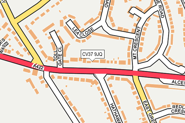 CV37 9JQ map - OS OpenMap – Local (Ordnance Survey)