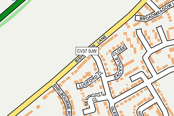 CV37 9JW map - OS OpenMap – Local (Ordnance Survey)