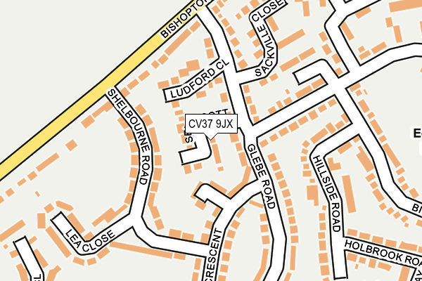 CV37 9JX map - OS OpenMap – Local (Ordnance Survey)