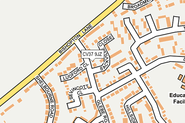 CV37 9JZ map - OS OpenMap – Local (Ordnance Survey)