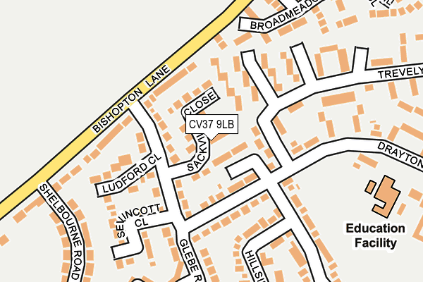 CV37 9LB map - OS OpenMap – Local (Ordnance Survey)