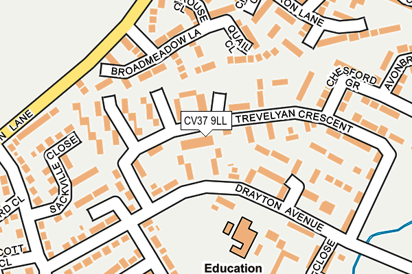 CV37 9LL map - OS OpenMap – Local (Ordnance Survey)