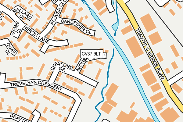 CV37 9LT map - OS OpenMap – Local (Ordnance Survey)