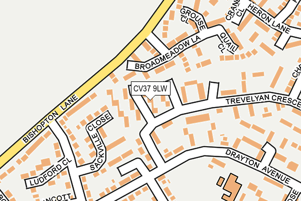 CV37 9LW map - OS OpenMap – Local (Ordnance Survey)