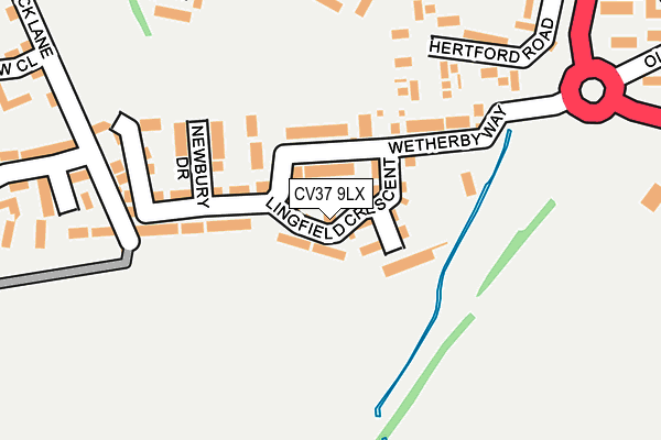 CV37 9LX map - OS OpenMap – Local (Ordnance Survey)