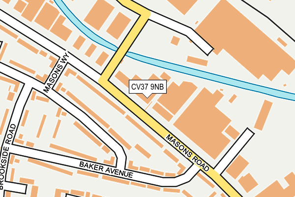 CV37 9NB map - OS OpenMap – Local (Ordnance Survey)