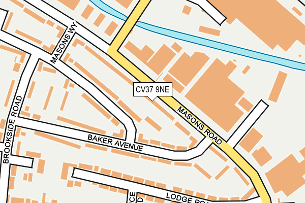 CV37 9NE map - OS OpenMap – Local (Ordnance Survey)