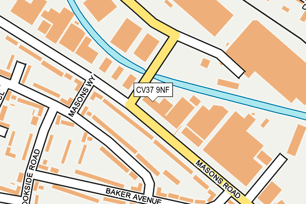 CV37 9NF map - OS OpenMap – Local (Ordnance Survey)