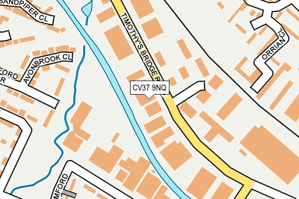 CV37 9NQ map - OS OpenMap – Local (Ordnance Survey)