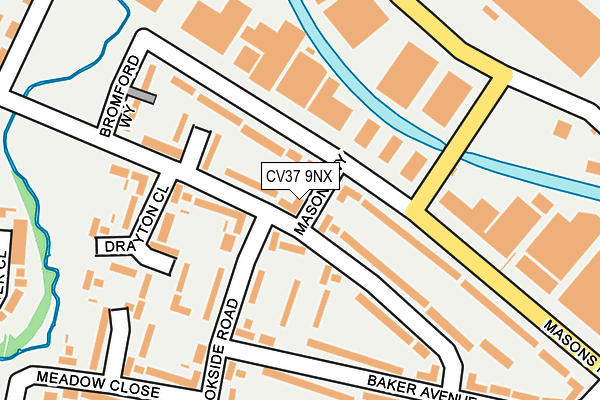 CV37 9NX map - OS OpenMap – Local (Ordnance Survey)