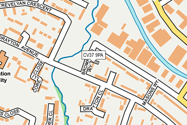 CV37 9PA map - OS OpenMap – Local (Ordnance Survey)