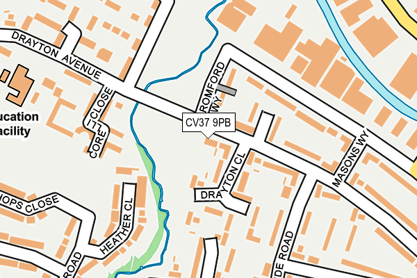 CV37 9PB map - OS OpenMap – Local (Ordnance Survey)