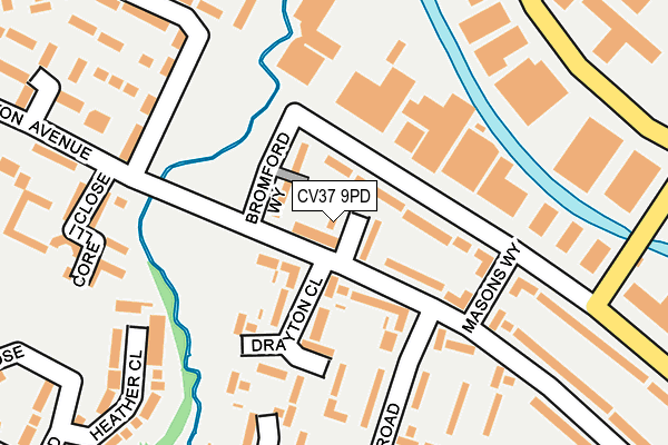 CV37 9PD map - OS OpenMap – Local (Ordnance Survey)