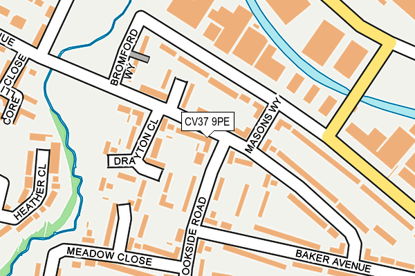 CV37 9PE map - OS OpenMap – Local (Ordnance Survey)