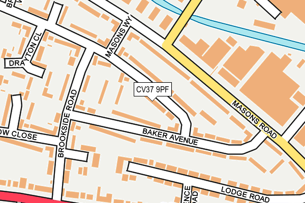 CV37 9PF map - OS OpenMap – Local (Ordnance Survey)