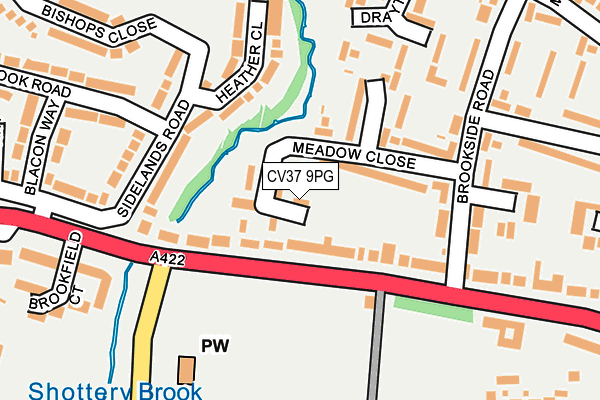 CV37 9PG map - OS OpenMap – Local (Ordnance Survey)