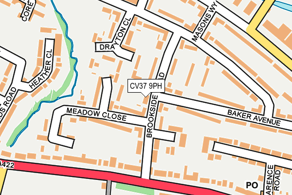 CV37 9PH map - OS OpenMap – Local (Ordnance Survey)