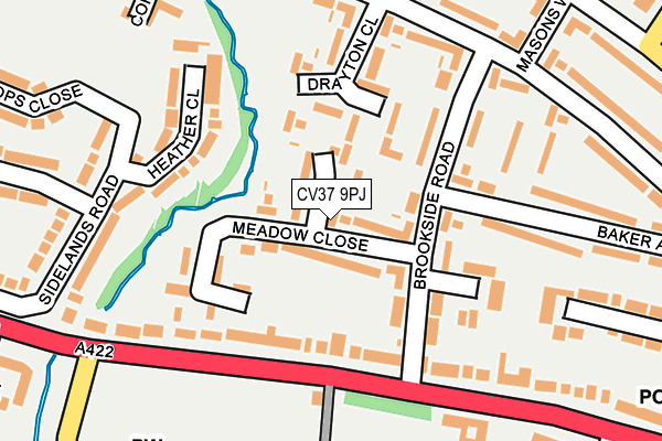 CV37 9PJ map - OS OpenMap – Local (Ordnance Survey)