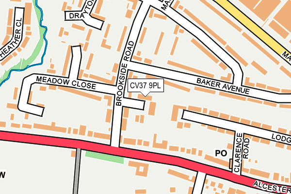 CV37 9PL map - OS OpenMap – Local (Ordnance Survey)