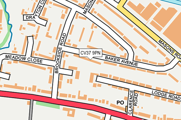 CV37 9PN map - OS OpenMap – Local (Ordnance Survey)