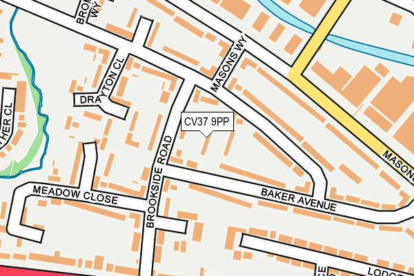 CV37 9PP map - OS OpenMap – Local (Ordnance Survey)