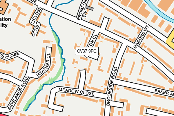 CV37 9PQ map - OS OpenMap – Local (Ordnance Survey)