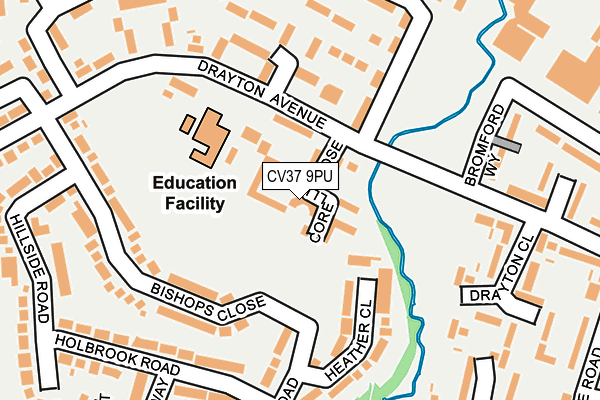 CV37 9PU map - OS OpenMap – Local (Ordnance Survey)