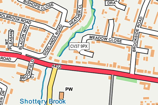 CV37 9PX map - OS OpenMap – Local (Ordnance Survey)