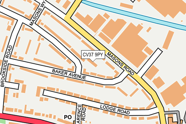 CV37 9PY map - OS OpenMap – Local (Ordnance Survey)