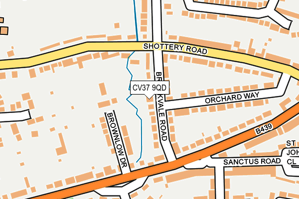 CV37 9QD map - OS OpenMap – Local (Ordnance Survey)